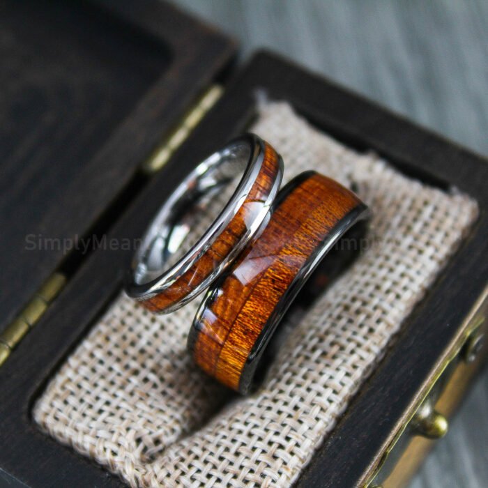 Wood Wedding Bands, Wood Rings, Couple Wedding Rings, Matching Rings - Image 1