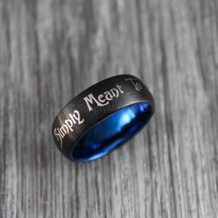 Simply Meant To Be Ring, Simply Meant To Be Wedding Band, Black Wedding Band