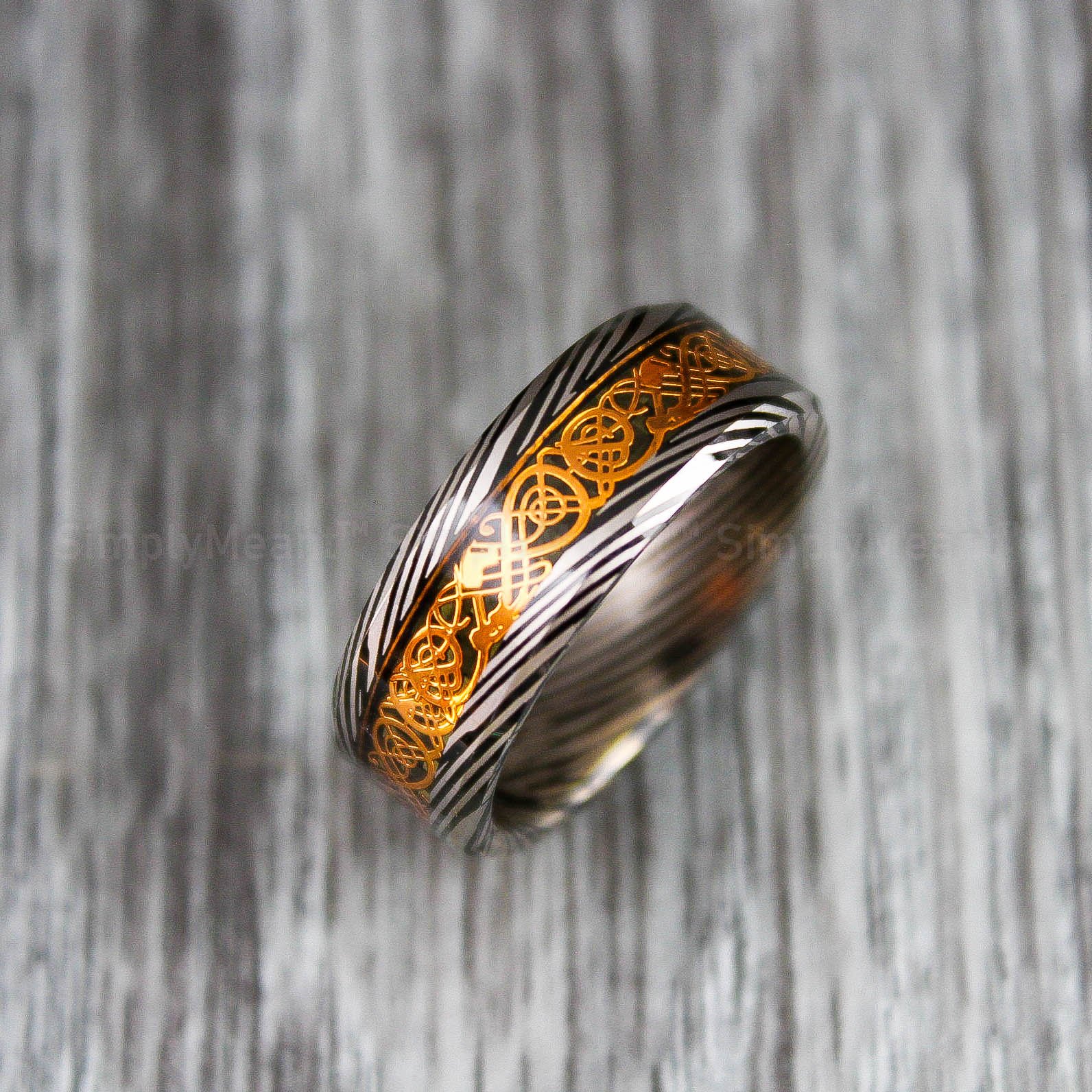 IMG_1586 Damascus Steel Ring, Damascus Steel Wedding Band, Damascus Steel Wedding Ring - Image 1