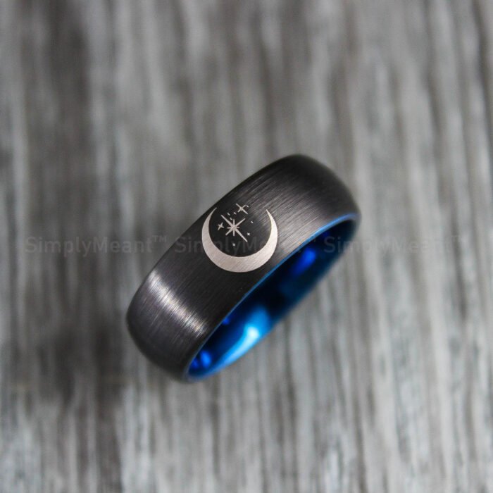 Sun and Moon Ring, Sun and Moon Wedding Band, Sun and Moon Jewelry - Image 1