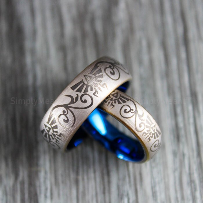Zelda Wedding Rings, Legend of Zelda Wedding Rings, Zelda Jewelry, Gamer Rings - Image 1