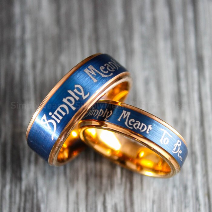 Simply Meant To Be Rings, Simply Meant To Be Wedding Bands, Rose Gold Wedding Bands - Image 1