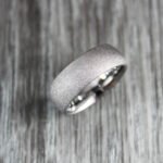 Sandblasted Ring, Rose Gold Wedding Band, Sandblasted Wedding Band