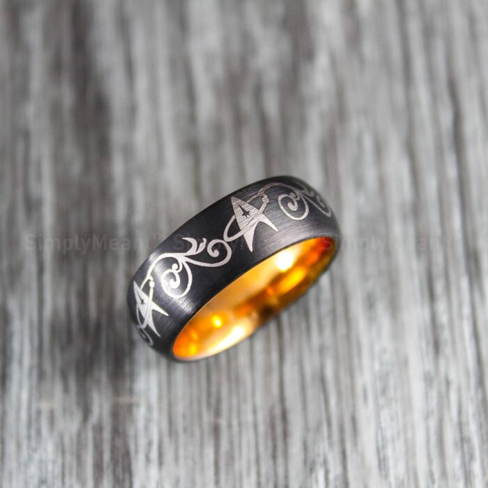 Star Trek Wedding Rings, Starfleet  Wedding Rings, Starfleet Jewelry, Star Trek Rings - Image 3
