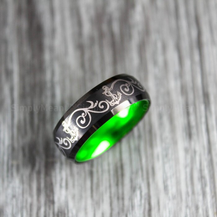 Anchor Wedding Rings, Nautical Wedding Rings, Anchor Jewelry, Anchor Rings - Image 3