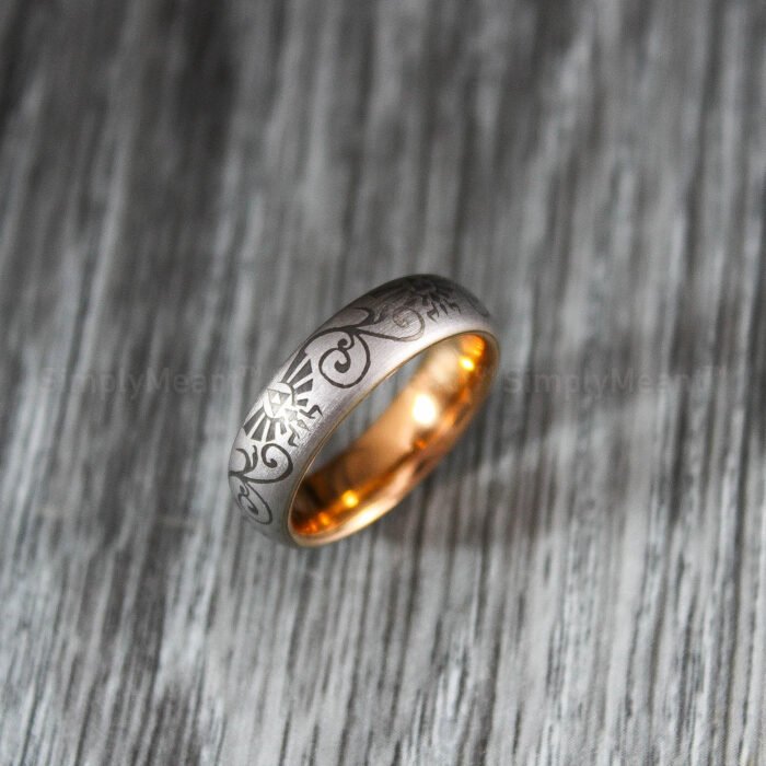 Zelda Wedding Rings, Legend of Zelda Wedding Rings, Zelda Jewelry, Gamer Rings - Image 3