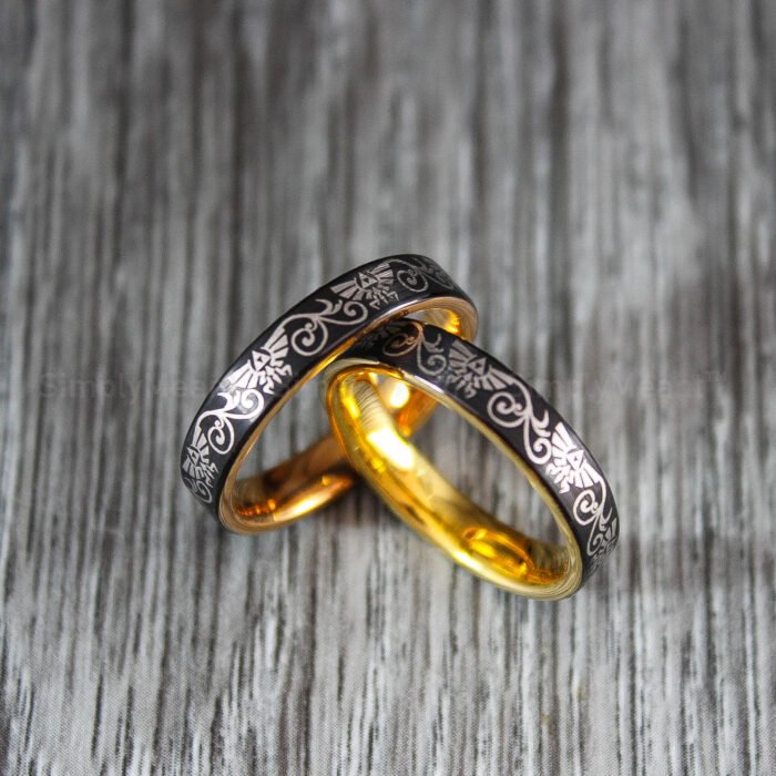 Zelda Wedding Ring, Legend of Zelda Wedding Ring, Zelda Jewelry, Gamer Ring - Image 3