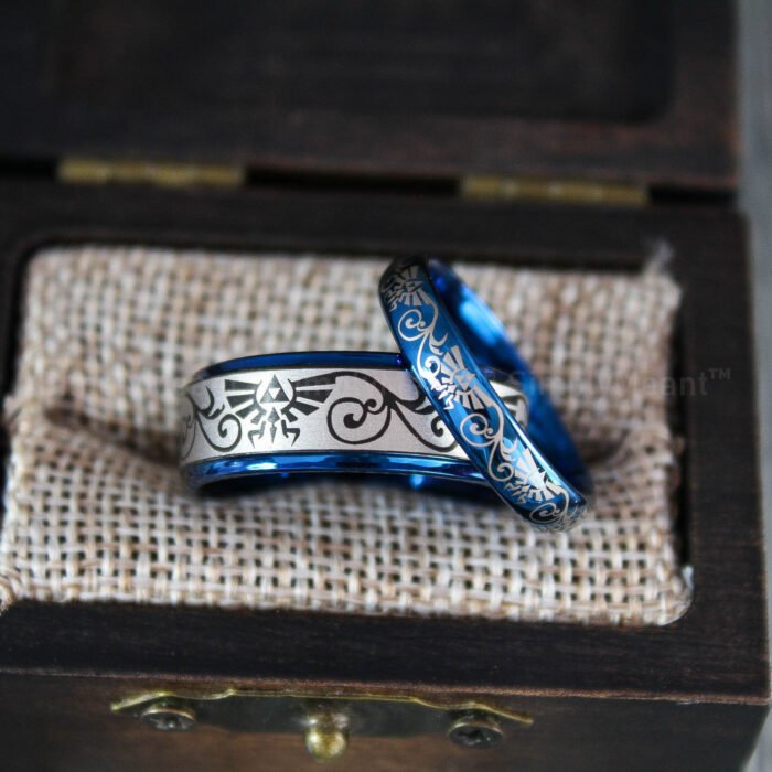 Zelda Wedding Rings, Legend of Zelda Wedding Rings, Zelda Jewelry, Gamer Rings - Image 1