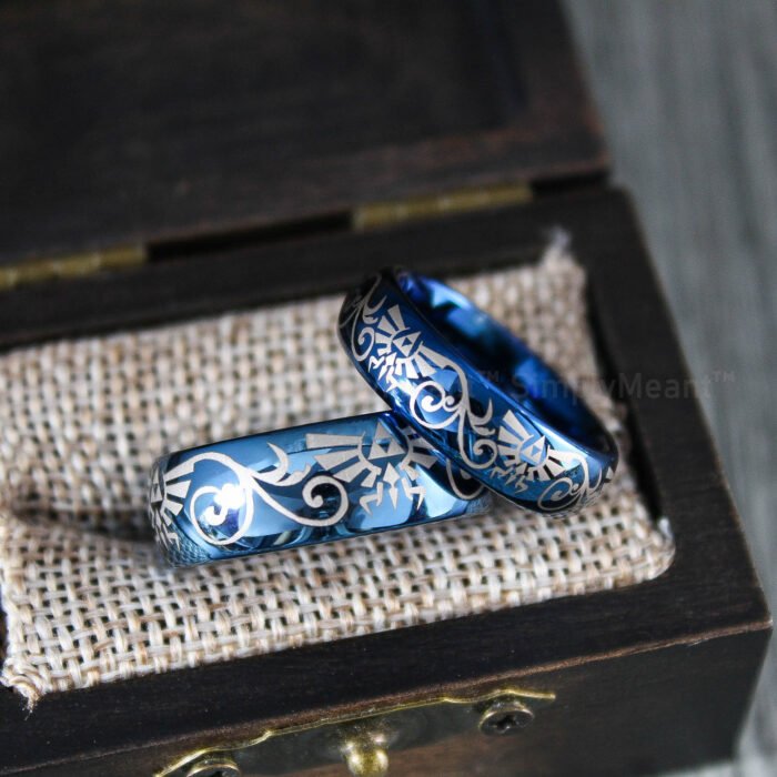 Zelda Wedding Rings, Legend of Zelda Wedding Rings, Zelda Jewelry, Gamer Rings - Image 1