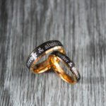 Forever and Always Rings, Black Wedding Bands, Couple Ring Set, Matching Couple Rings - Image 3