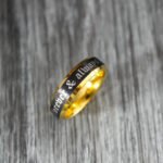 Forever and Always Rings, Black Wedding Bands, Couple Ring Set, Matching Couple Rings - Image 4