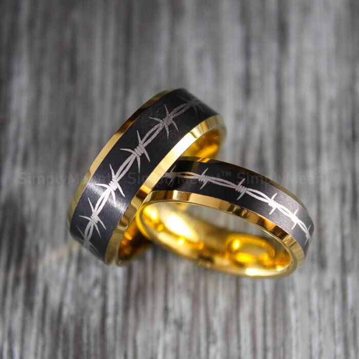 Ride or Die Rings, Black Wedding Bands, Couple Ring Set, Matching Couple Rings - Image 5